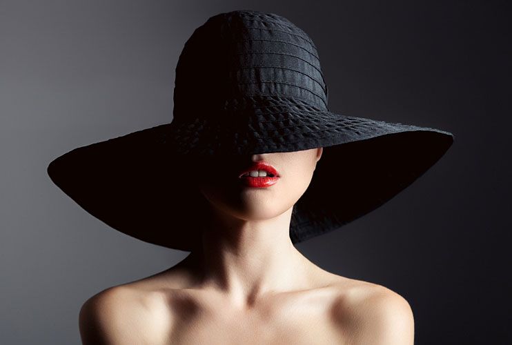 Woman with Large Hat